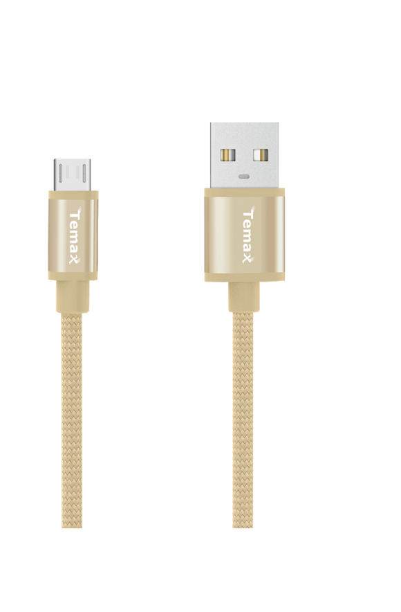 1M Premium Nylon Cable for Micro (B231) Gold
