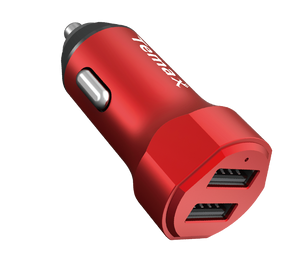 POWERDRIVE CHARGER | 24W, 2-PORT CAR CHARGER (U210) Red