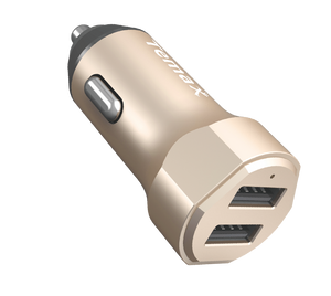POWERDRIVE CHARGER | 24W, 2-PORT CAR CHARGER (U210) Gold