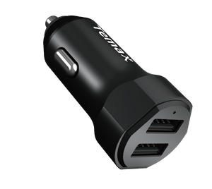 POWERDRIVE CHARGER | 24W, 2-PORT CAR CHARGER (U210) Black