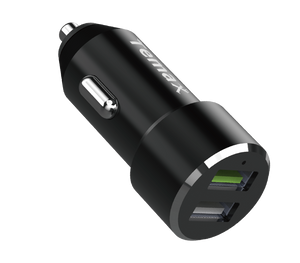 POWERDRIVE CHARGER | 30W, 2-PORT CAR CHARGER (U220) Black