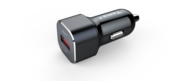 1 Port Fast car charger black 18W