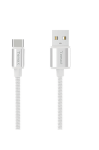 1M Premium Nylon Cable for Type-C (B232) Silver