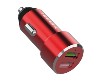 POWERDRIVE CHARGER | 30W, 2-PORT CAR CHARGER (U220) Red