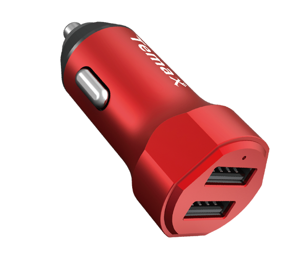 POWERDRIVE CHARGER | 24W, 2-PORT CAR CHARGER (U210) Red