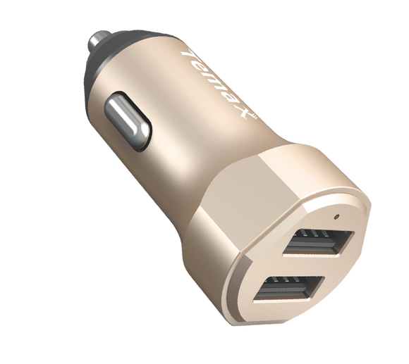 POWERDRIVE CHARGER | 24W, 2-PORT CAR CHARGER (U210) Gold