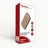 Temax Power Bank, Fast charging 20000 mAh Portable [QC 3.0] - Gold