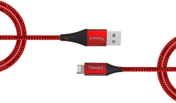2m Nylon Red USB to MFi Lightning cable