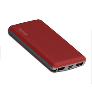 Temax Power Bank, Fast charging 20000 mAh Portable [QC 3.0] - Red