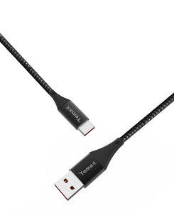 USB to Type-C ( nylon braided ) Length 1M - Black