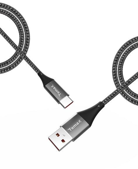 USB to Type-C ( nylon braided ) Length 2M -Grey