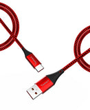 USB to Type-C ( nylon braided ) Length 2M - Red
