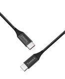 USB-C to USB-C ( nylon braided ) Length 1M - Black