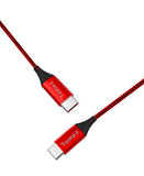 USB-C to USB-C ( nylon braided ) Length 1M - Red